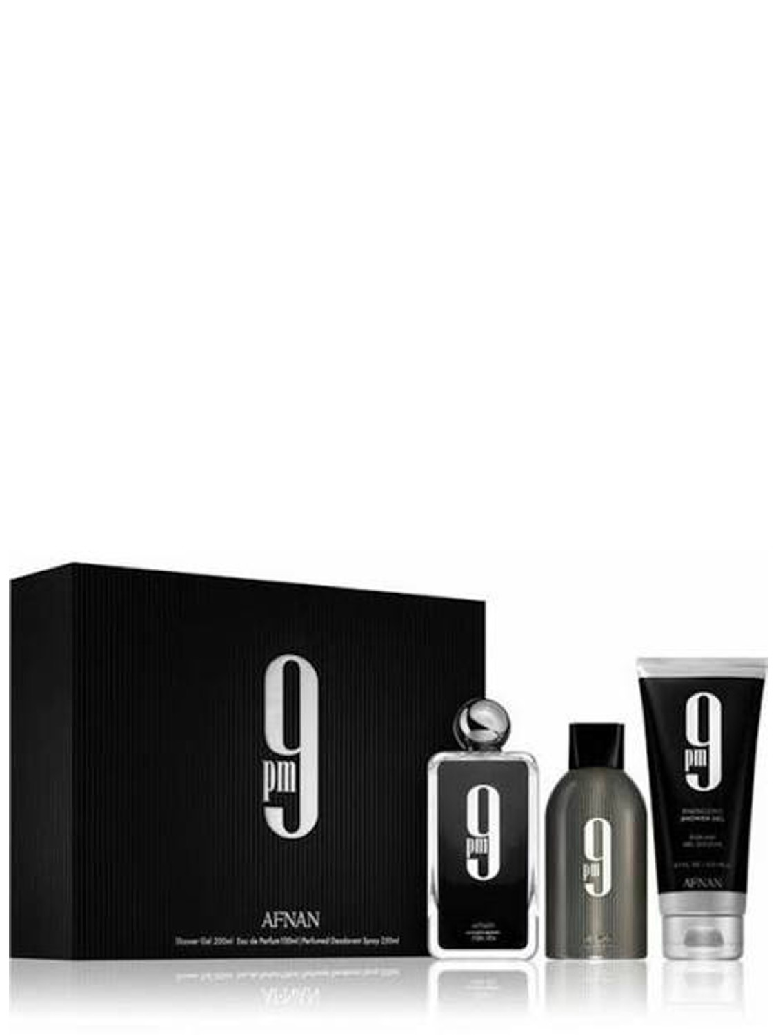 Afnan 9 PM Set Regalo Eau de Parfum Uomo 100ml +  Shower Gel 150ml +  Deo Spray 150ml