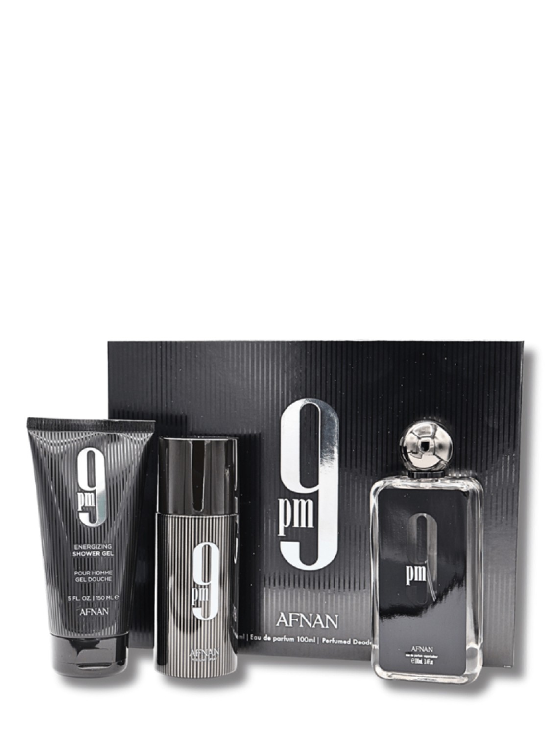 Afnan 9 PM Set Regalo Eau de Parfum Uomo 100ml +  Shower Gel 150ml +  Deo Spray 150ml – foto 2