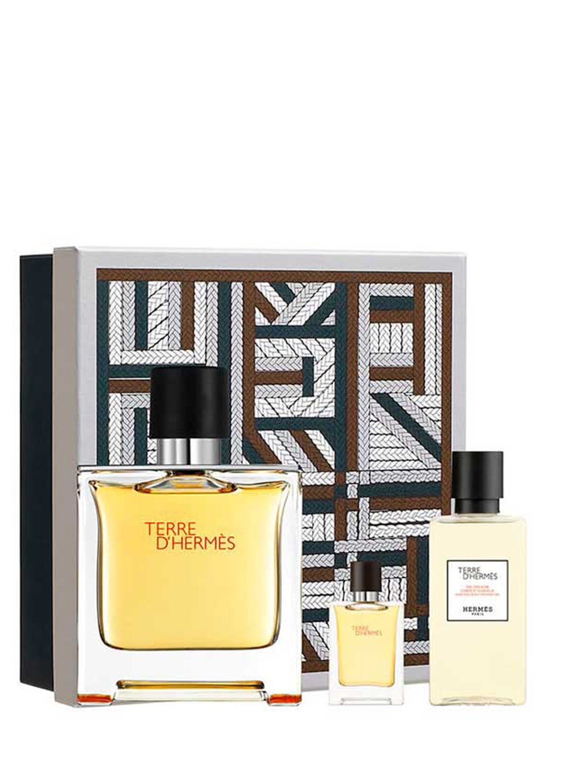  Hermès Terre d’Hermès Set Regalo Parfum 75ml + Travel Size 5ml + Gel Doccia 40ml